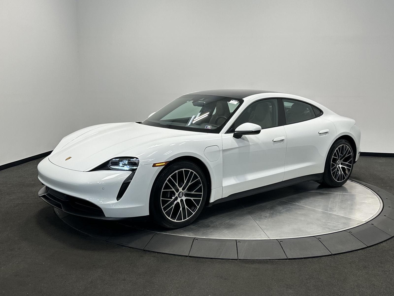 White 2021 Porsche Taycan Sedan Rear-Wheel Drive Automatic