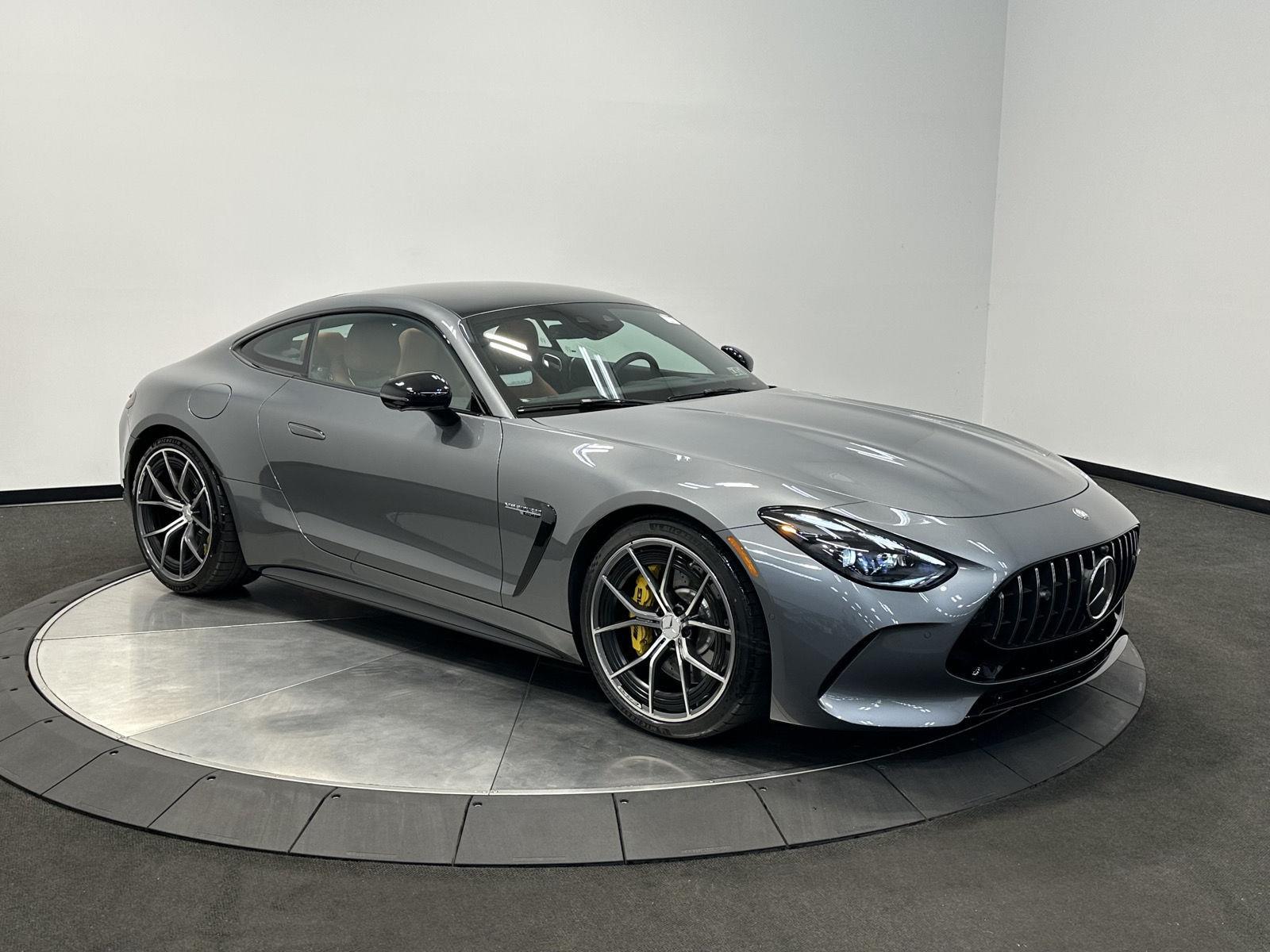 Gray (Selenite Grey Metallic) 2026 Mercedes-Benz AMG GT Coupe All-Wheel Drive Automatic