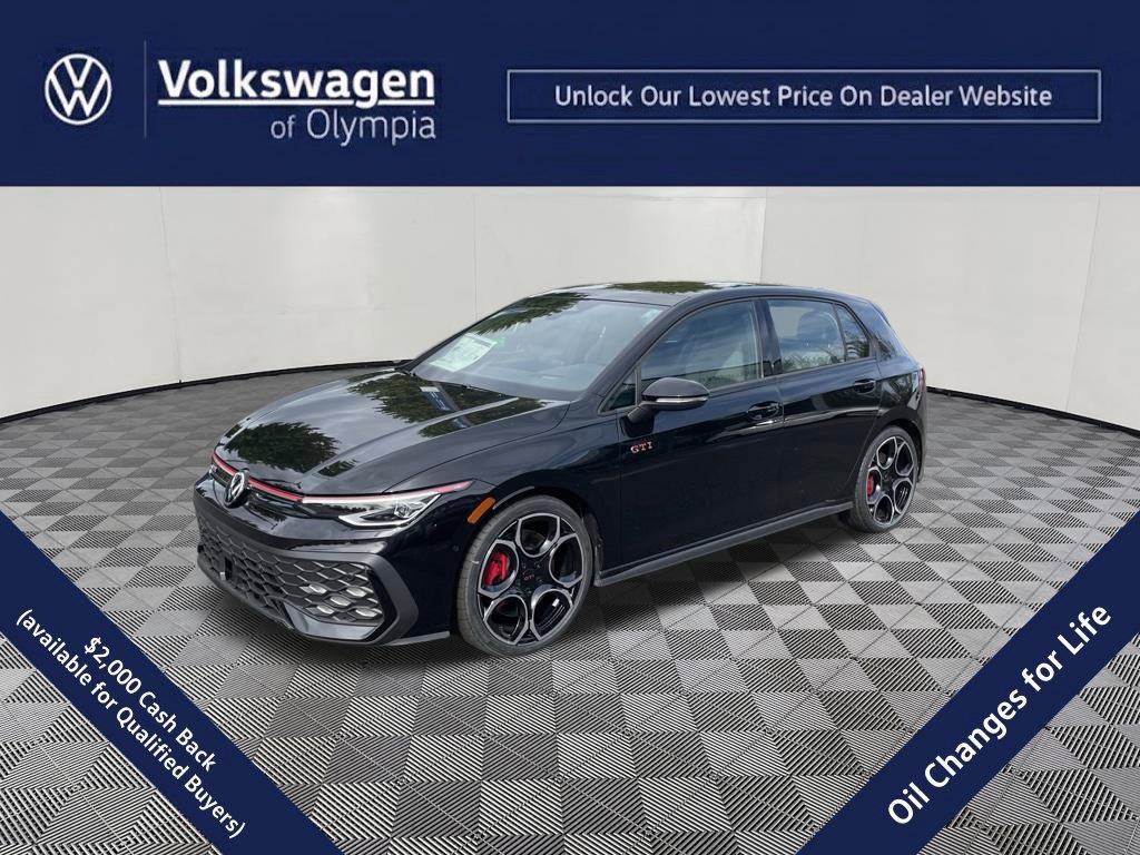 Mythos Black Metallic 2026 Volkswagen Golf GTI Hatchback Front-Wheel Drive Automatic