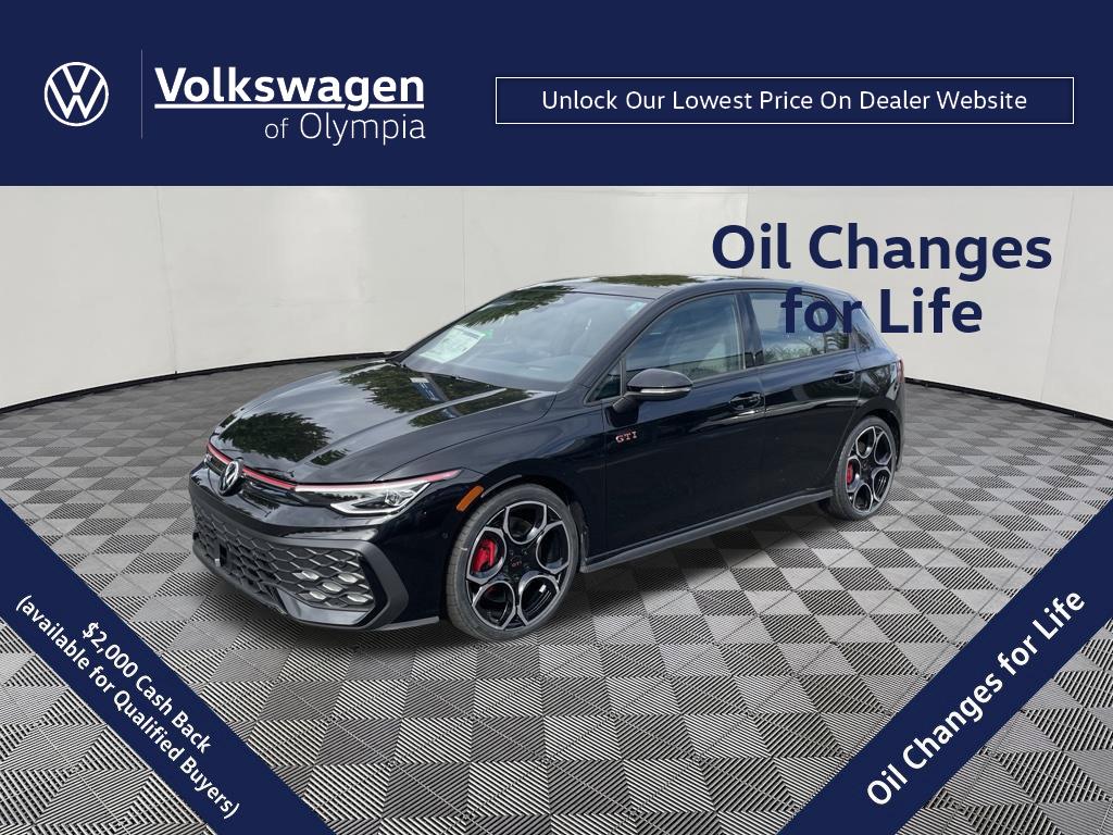 Mythos Black Metallic 2026 Volkswagen Golf GTI Hatchback Front-Wheel Drive Automatic
