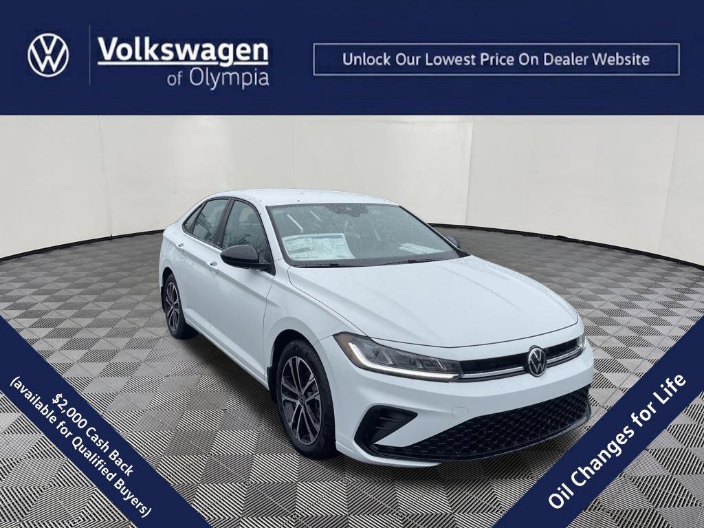 Pure White 2026 Volkswagen Jetta Sedan Front-Wheel Drive Automatic