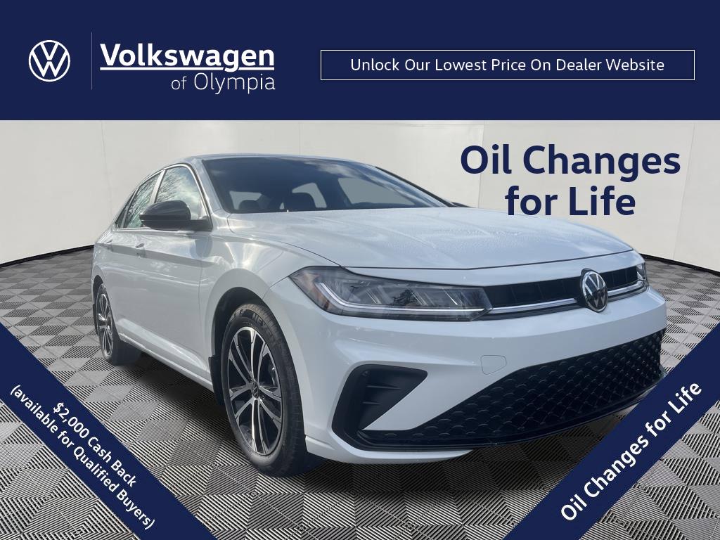 Pure White 2026 Volkswagen Jetta Sedan Front-Wheel Drive Automatic