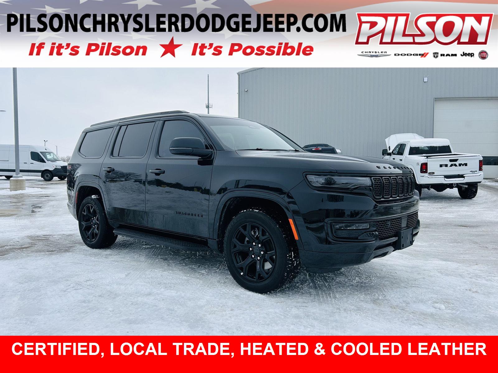 Diamond Black Crystal Pearlcoat 2025 Jeep Wagoneer Series II 4WD SUV / Crossover Four-Wheel Drive 8-Speed Automatic