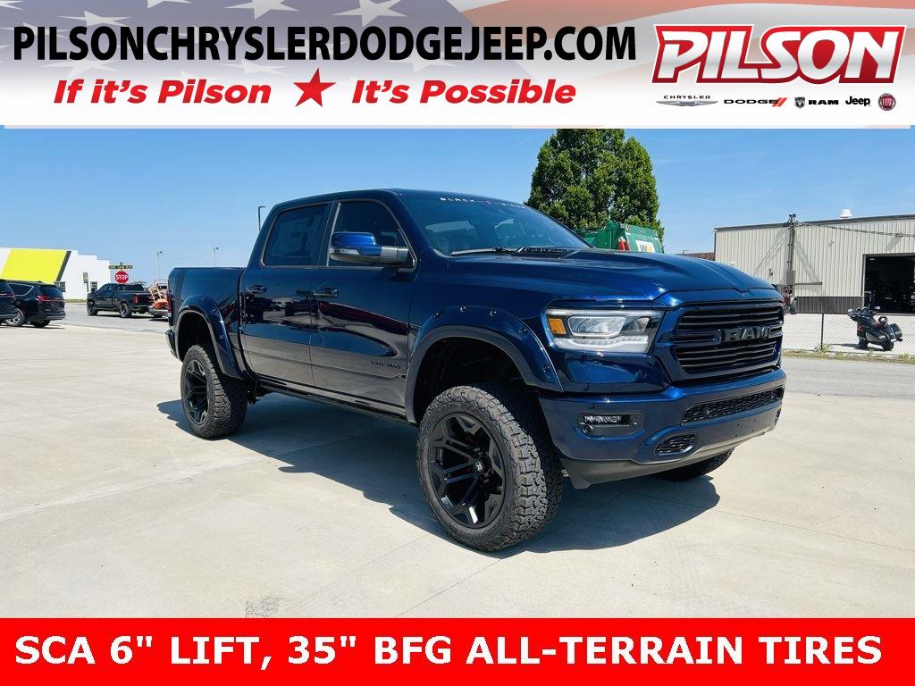 Patriot Blue Pearlcoat 2024 RAM 1500 Laramie Crew Cab 4WD Pickup Truck Four-Wheel Drive 8-Speed Automatic