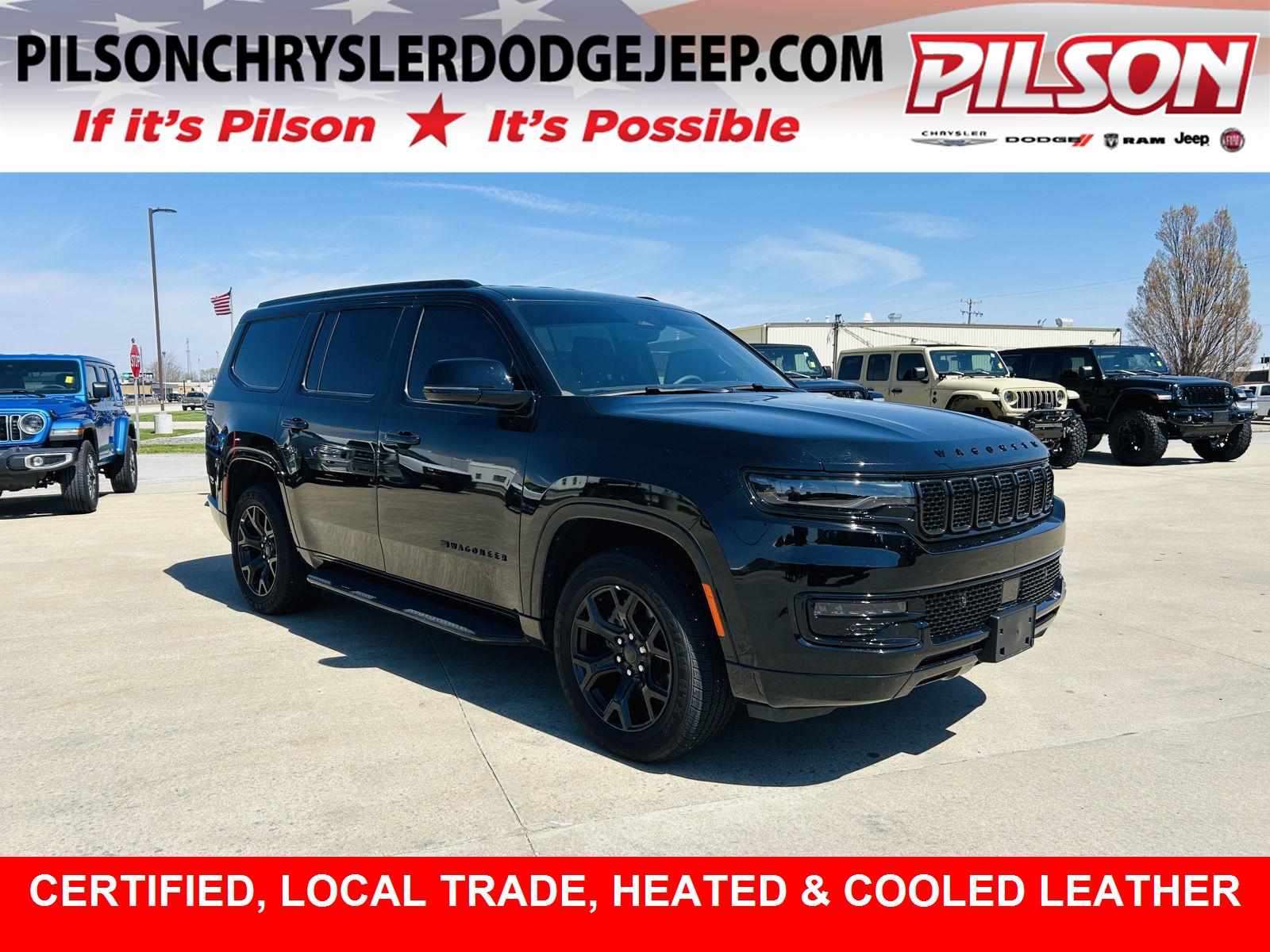 Diamond Black Crystal Pearlcoat 2025 Jeep Wagoneer Series II 4WD SUV / Crossover Four-Wheel Drive 8-Speed Automatic