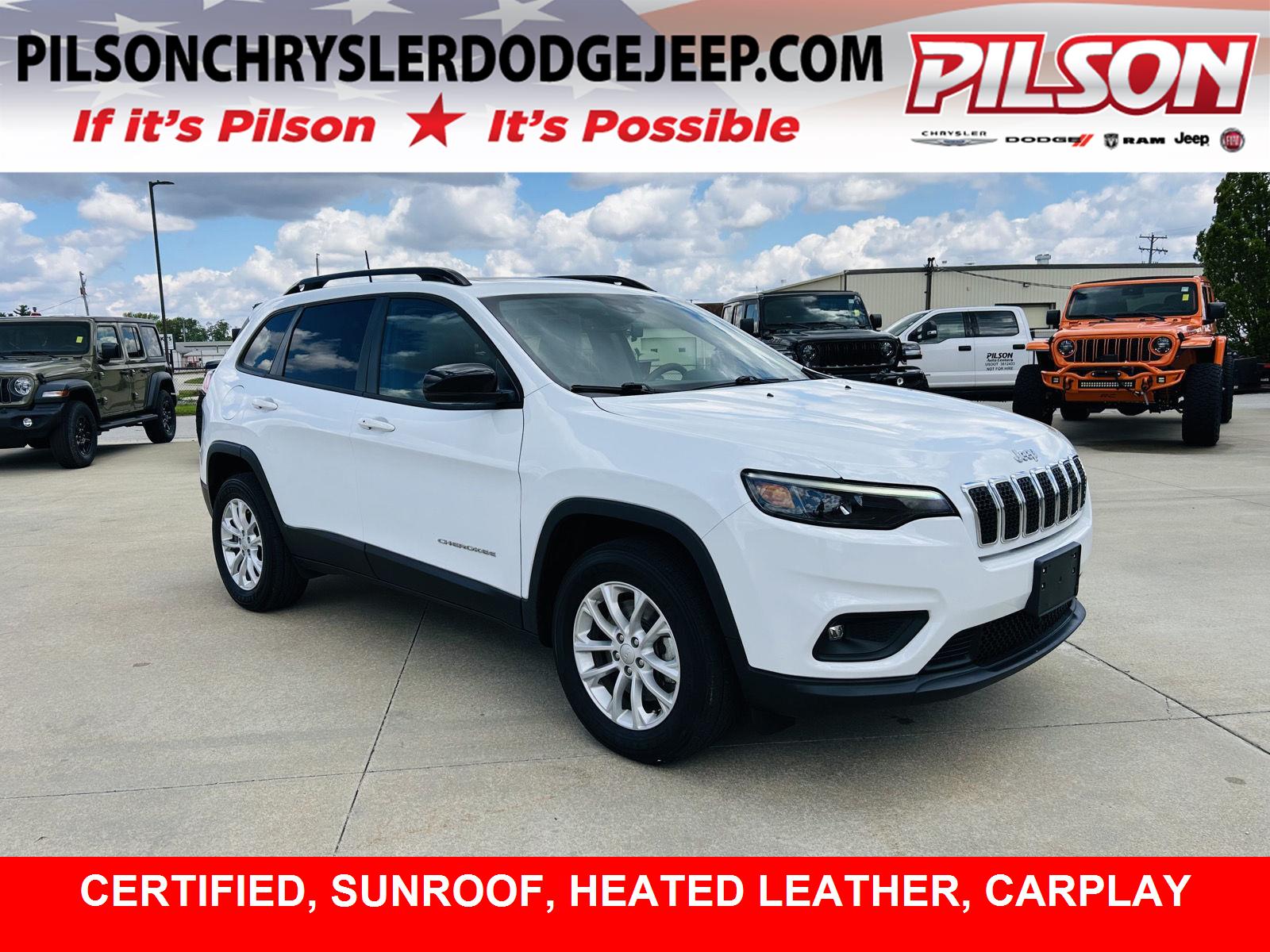 Bright White Clearcoat 2022 Jeep Cherokee SUV / Crossover Four-Wheel Drive 9-Speed Automatic