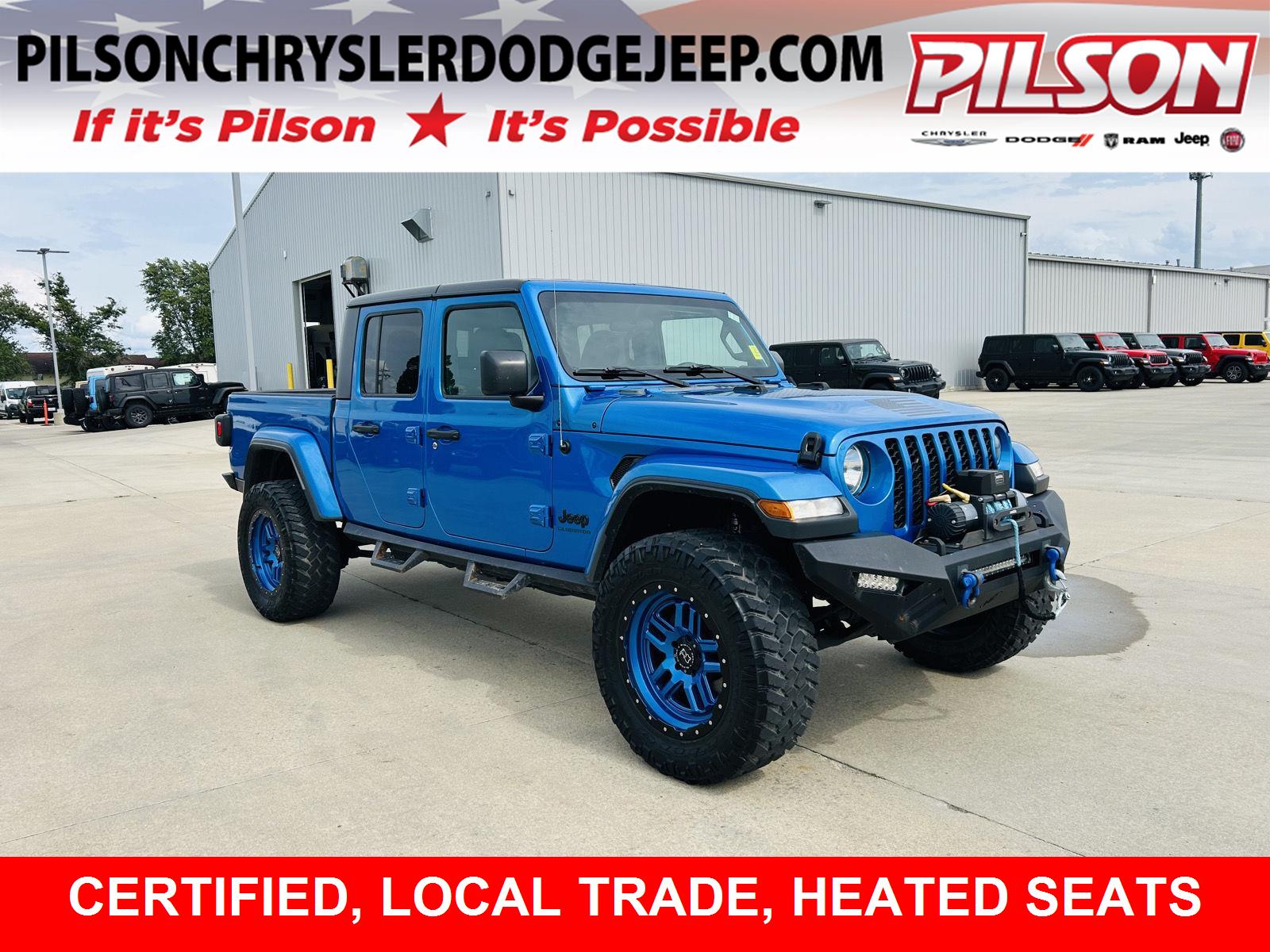 Hydro Blue Pearlcoat 2021 Jeep Gladiator Pickup Truck Four-Wheel Drive 8-Speed Automatic