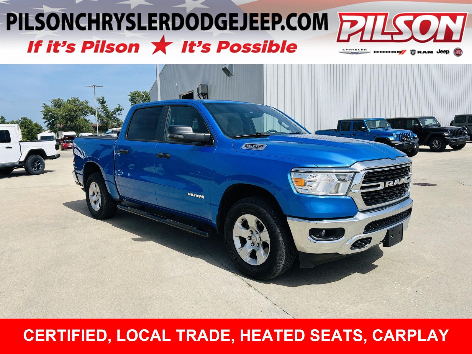 Hydro Blue Pearlcoat 2023 RAM 1500 Pickup Truck Four-Wheel Drive 8-Speed Automatic