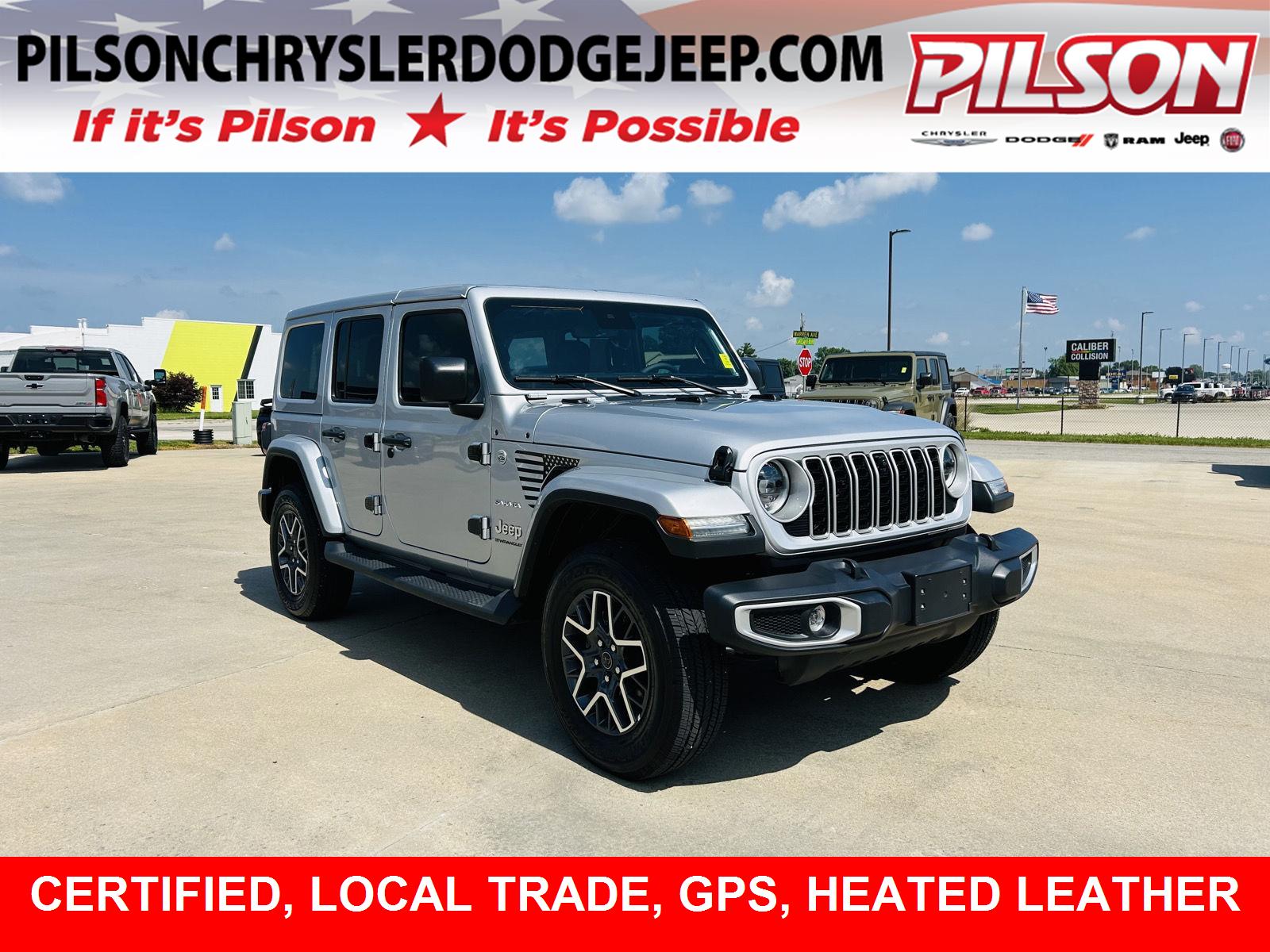 Silver Zynith Clearcoat 2024 Jeep Wrangler SUV / Crossover Four-Wheel Drive 8-Speed Automatic