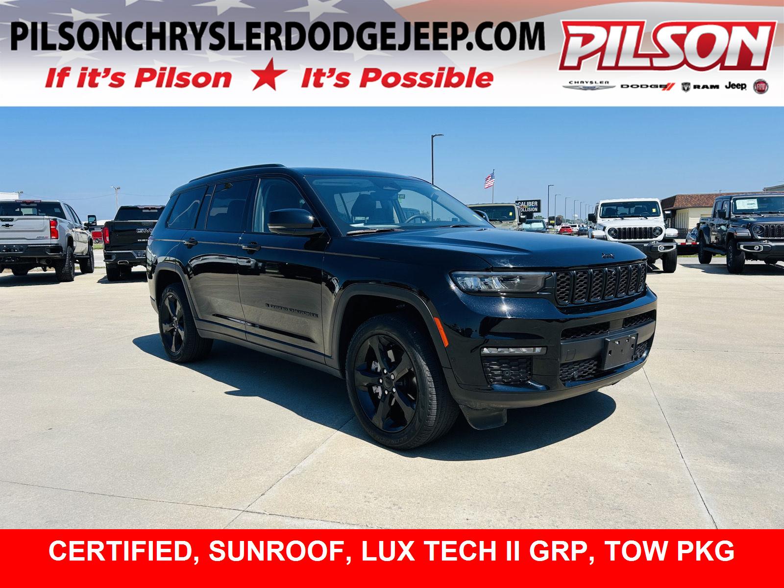Diamond Black Crystal Pearlcoat 2023 Jeep Grand Cherokee L SUV / Crossover Four-Wheel Drive 8-Speed Automatic