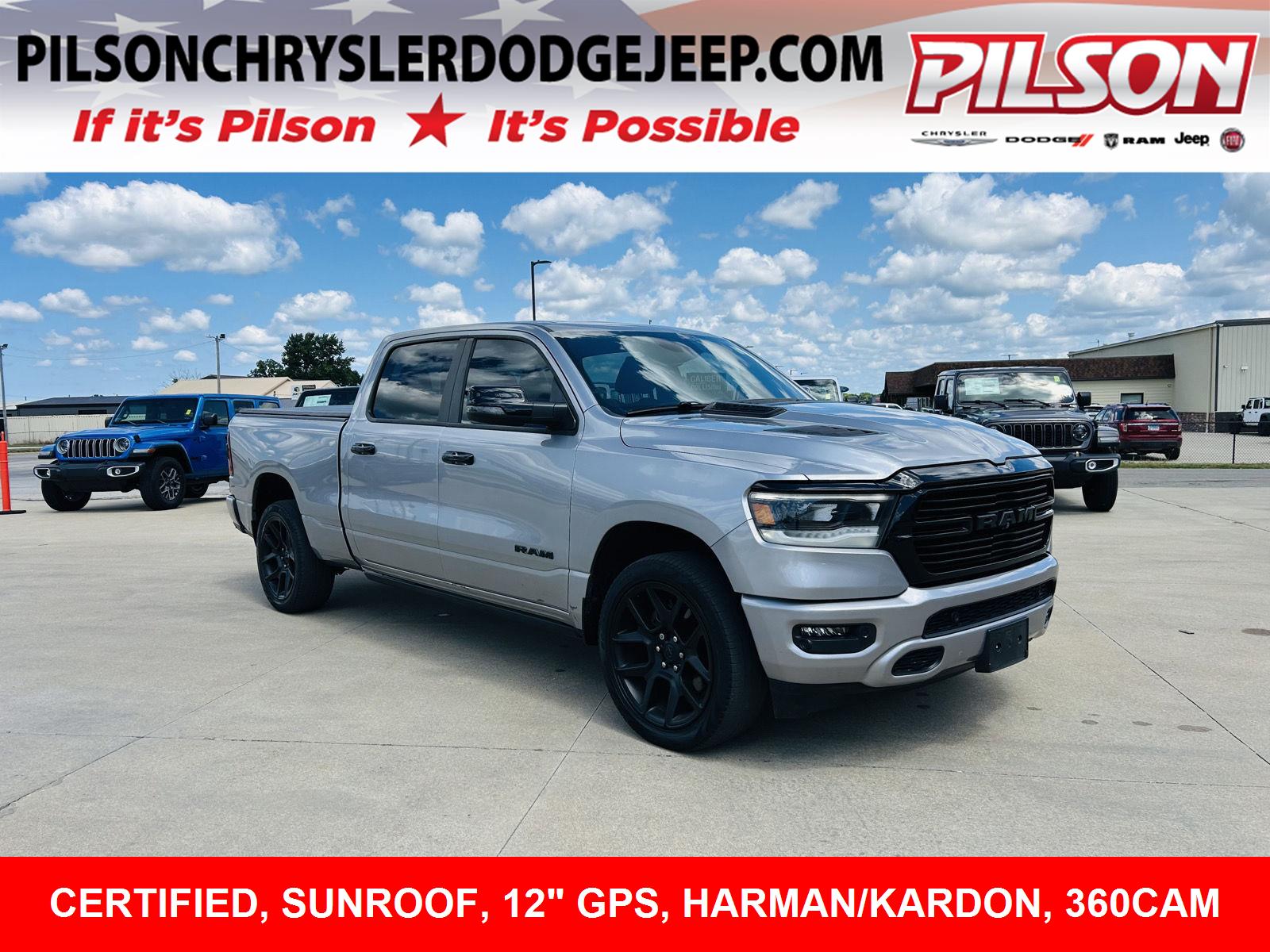 Billet Silver Metallic Clearcoat 2023 RAM 1500 Pickup Truck Four-Wheel Drive 8-Speed Automatic
