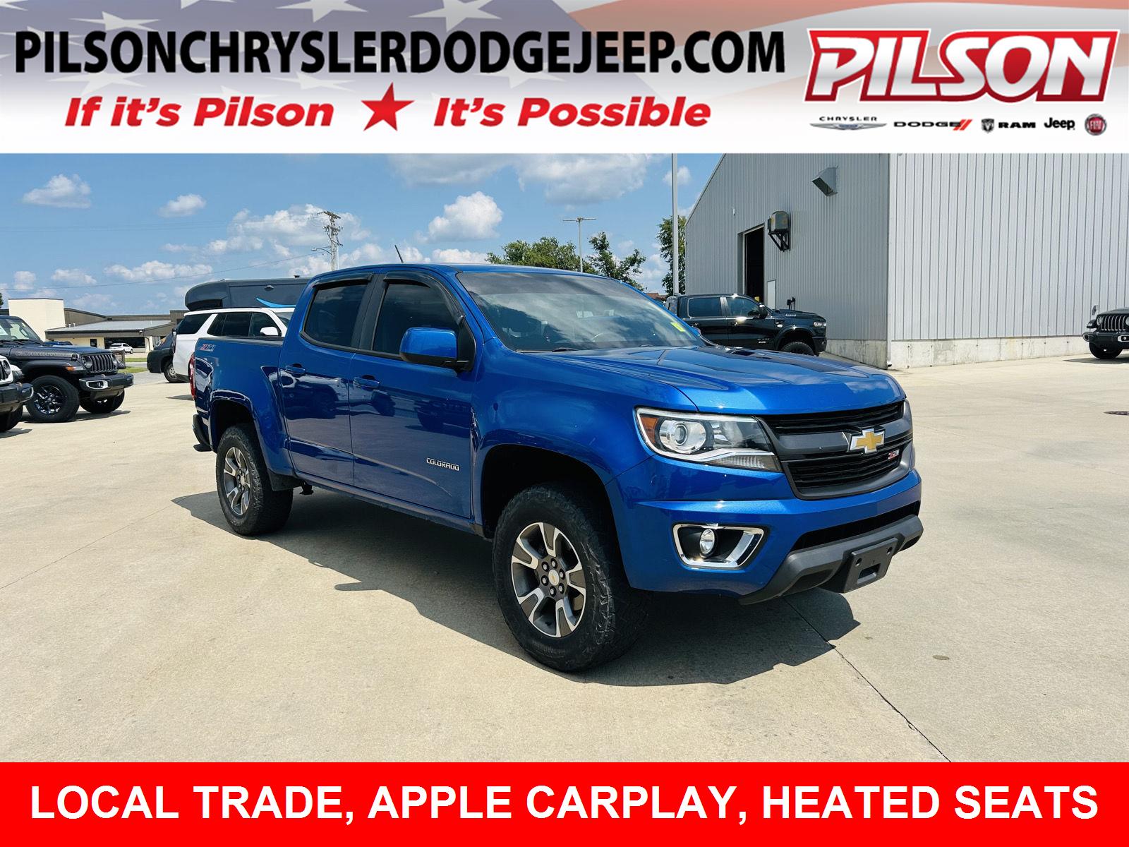 Kinetic Blue Metallic 2020 Chevrolet Colorado Pickup Truck Four-Wheel Drive 8-Speed Automatic