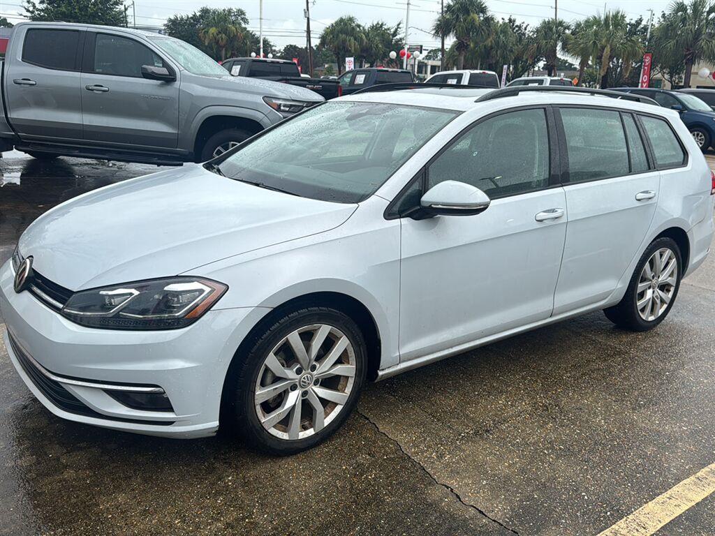 White Silver Metallic 2019 Volkswagen Golf SportWagen Wagon Front-Wheel Drive Automatic