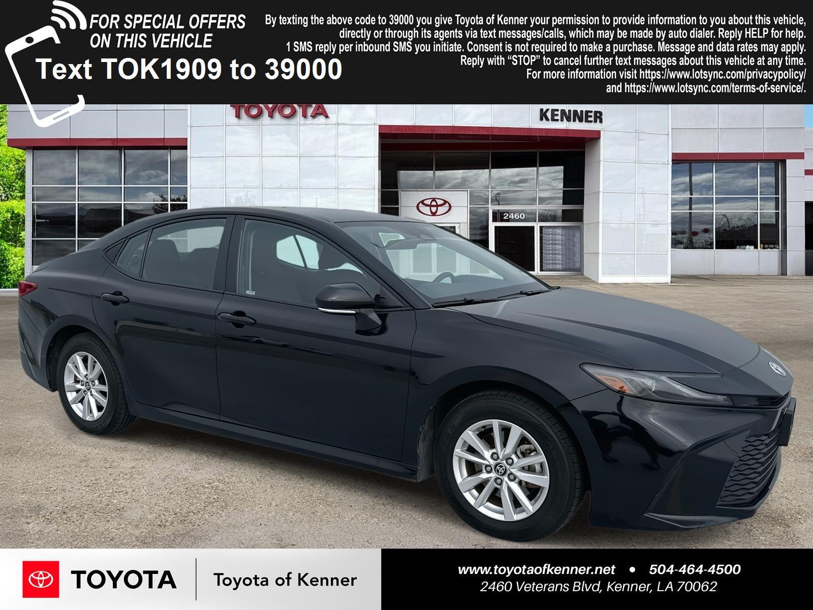 Midnight Black Metallic 2025 Toyota Camry LE FWD Sedan Front-Wheel Drive Continuously Variable Transmission