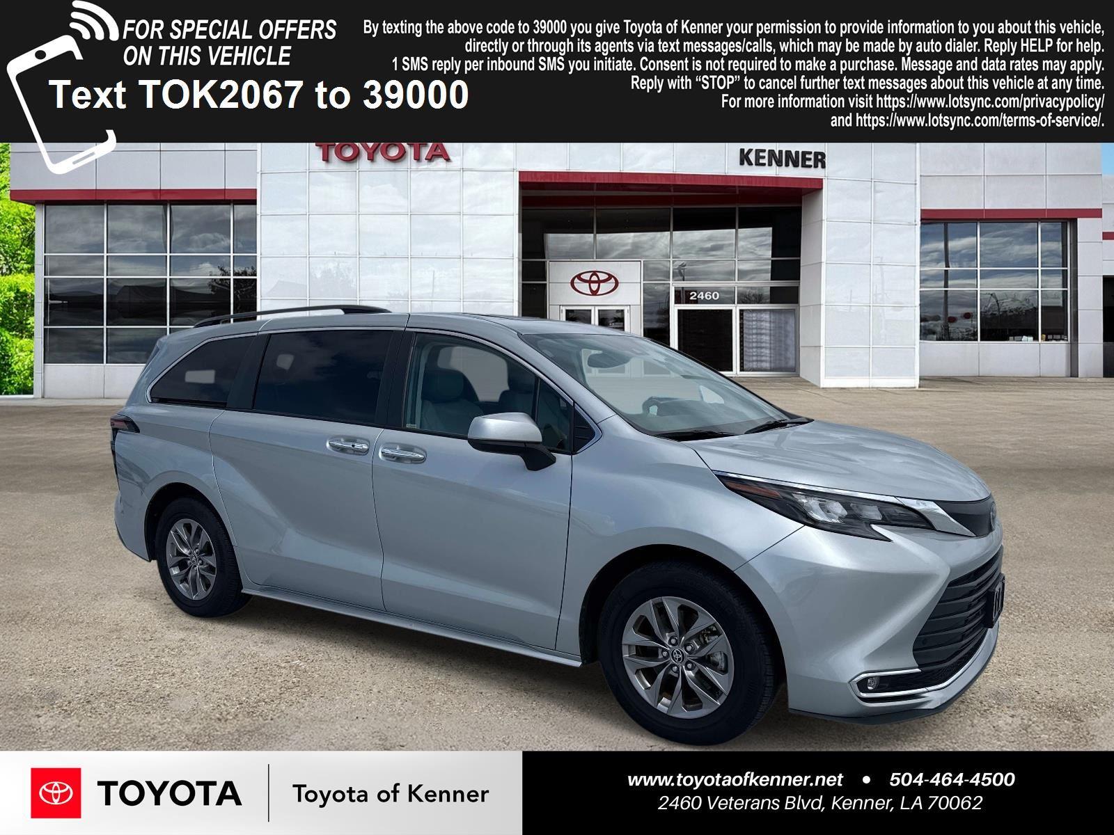 Celestial Silver Metallic 2024 Toyota Sienna XLE 7-Passenger FWD Minivan Front-Wheel Drive Continuously Variable Transmission