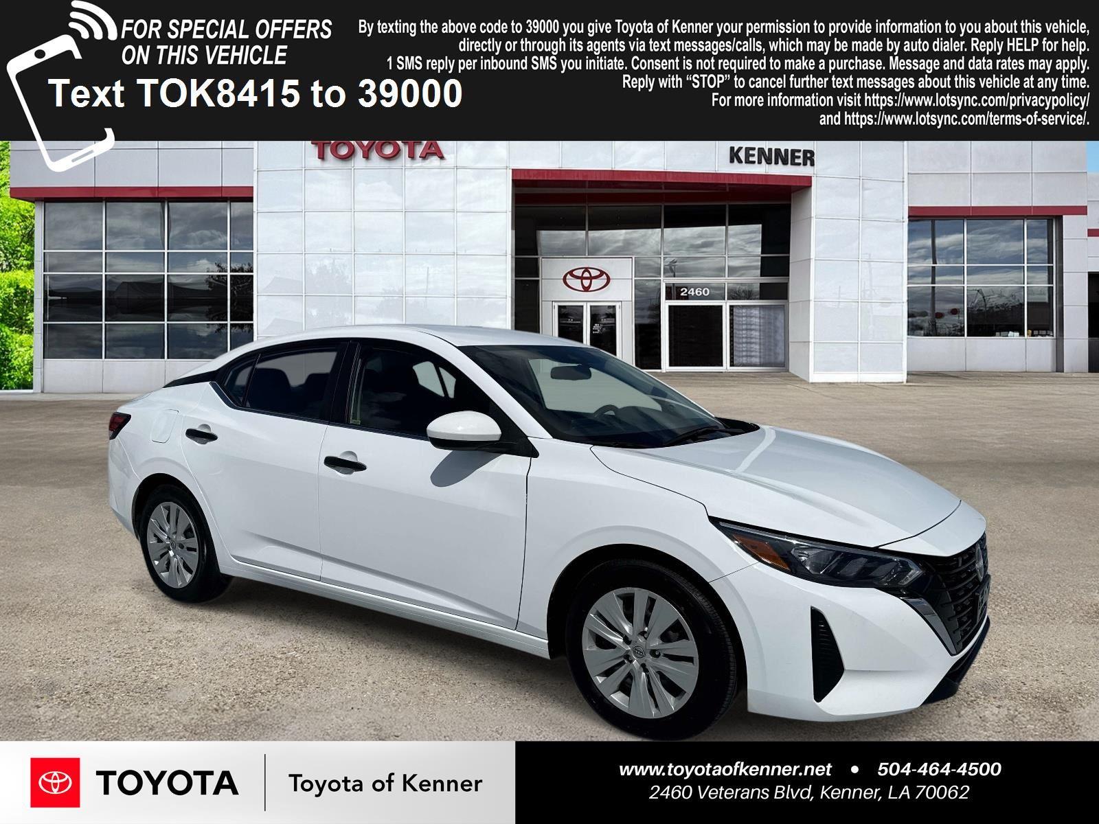 White (Fresh Powder) 2024 Nissan Sentra S FWD Sedan Front-Wheel Drive Continuously Variable Transmission