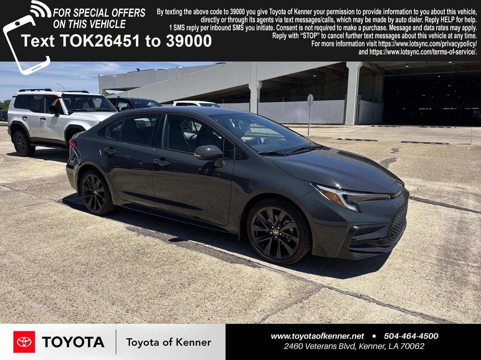 Underground 2025 Toyota Corolla SE FWD Sedan Front-Wheel Drive Continuously Variable Transmission