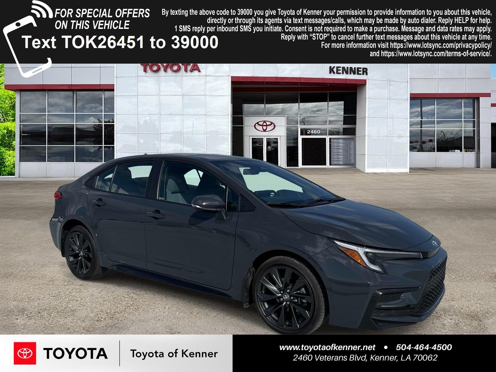 Underground 2025 Toyota Corolla SE FWD Sedan Front-Wheel Drive Continuously Variable Transmission