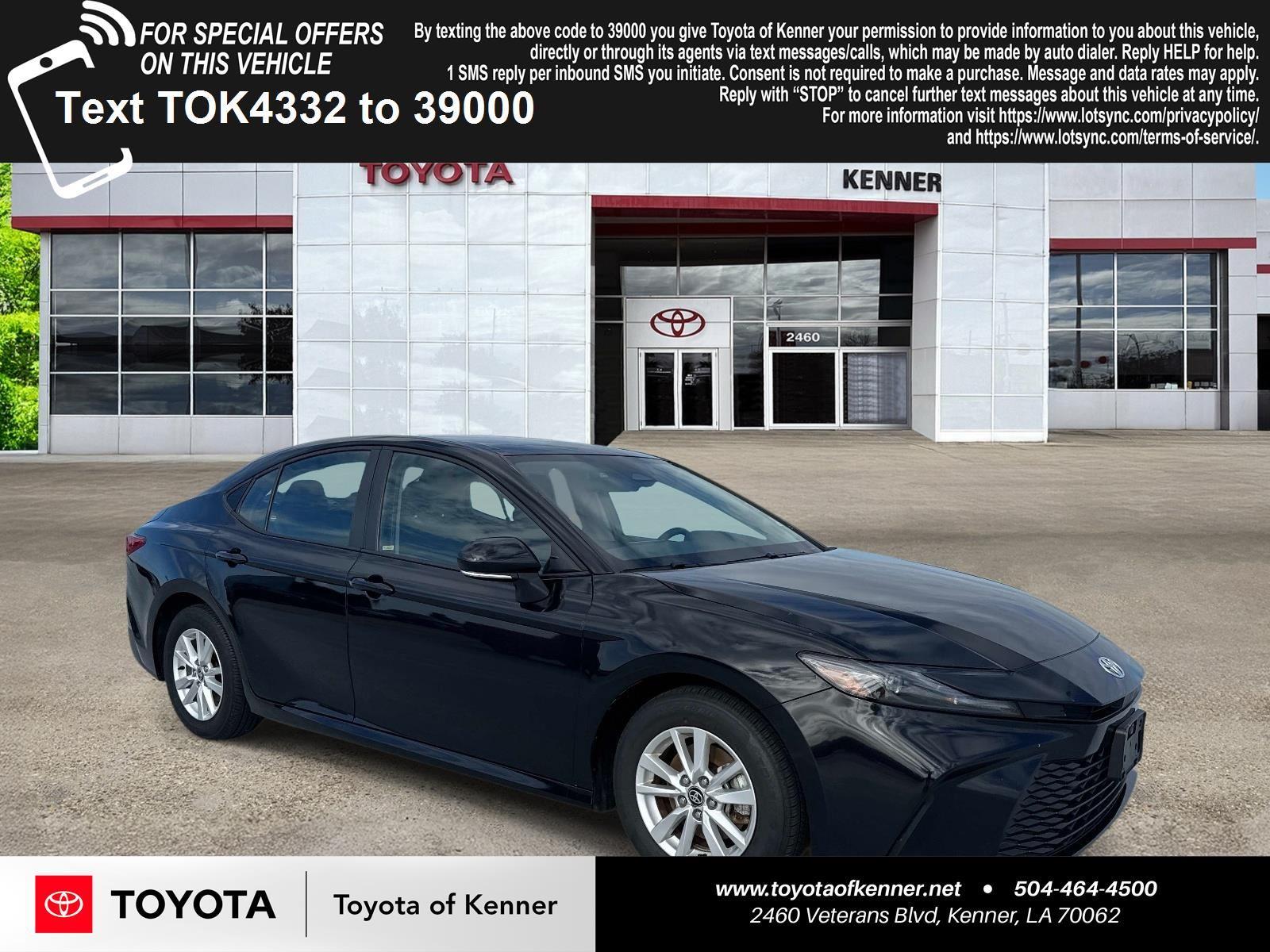 Midnight Black Metallic 2025 Toyota Camry LE FWD Sedan Front-Wheel Drive Continuously Variable Transmission