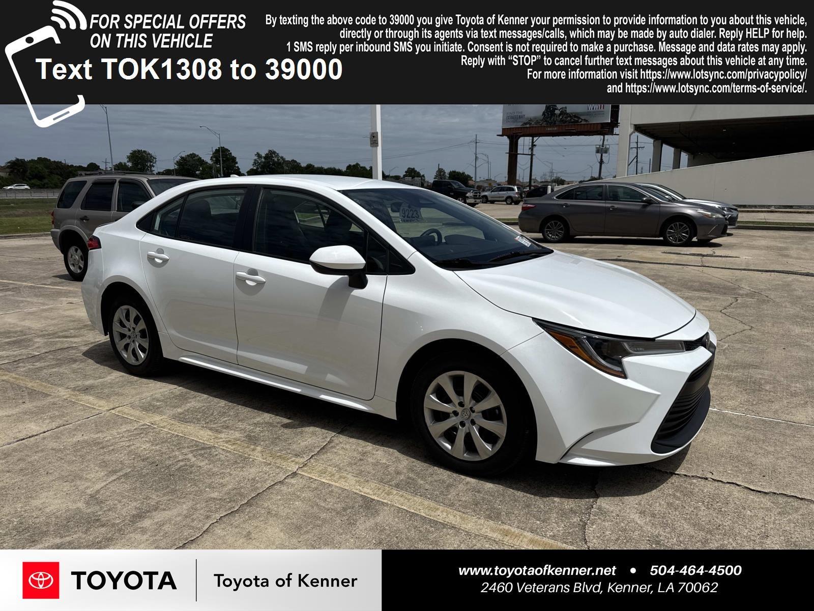 Ice Cap 2025 Toyota Corolla LE FWD Sedan Front-Wheel Drive Continuously Variable Transmission