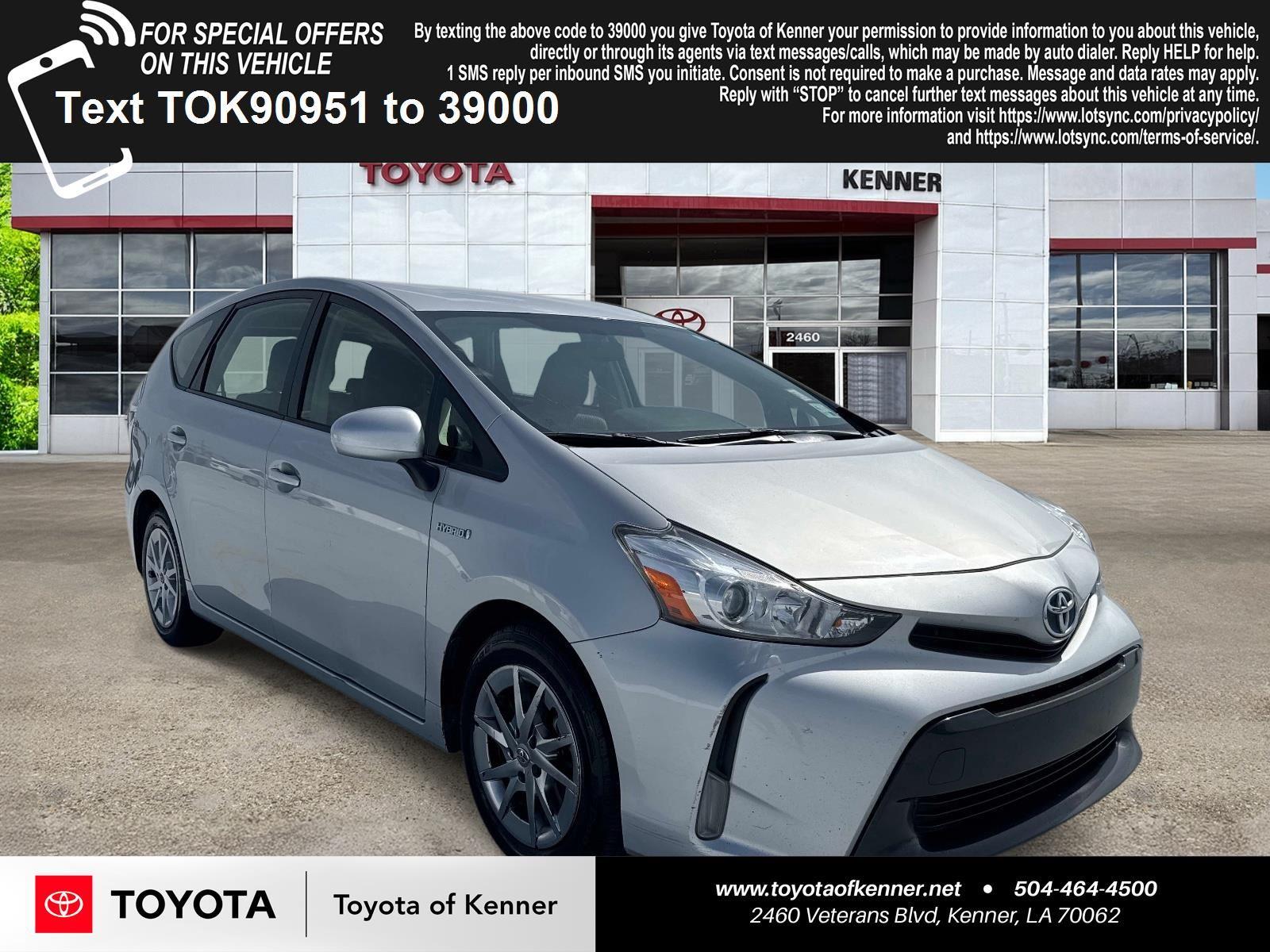 Classic Silver Metallic 2015 Toyota Prius v Wagon Front-Wheel Drive Continuously Variable Transmission