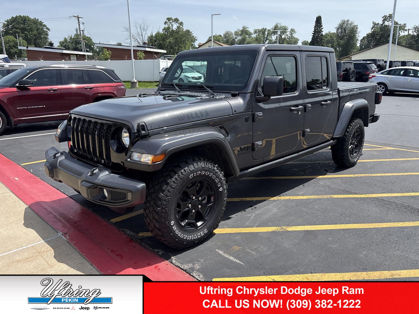 Gray (Granite Crystal Metallic Clearcoat) 2021 Jeep Gladiator Pickup Truck Four-Wheel Drive 8-Speed Automatic