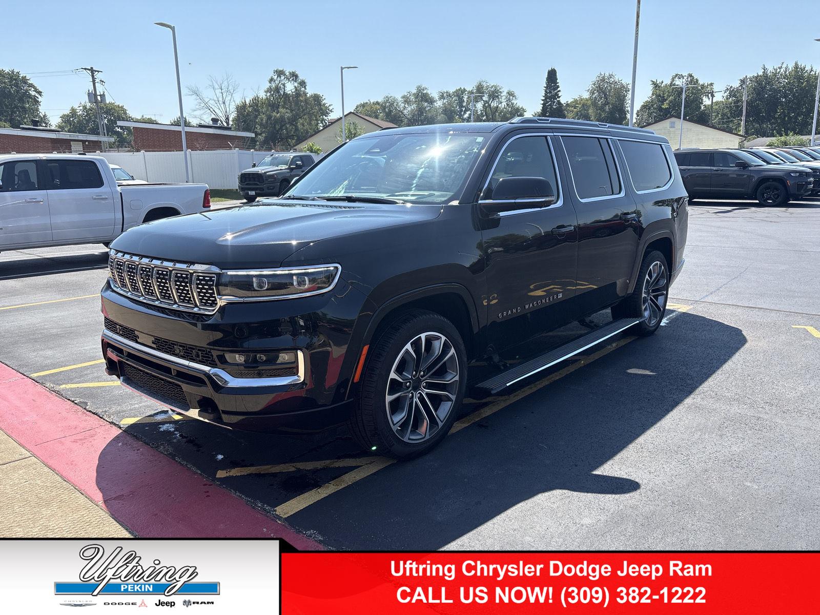 Diamond Black Crystal Pearlcoat 2025 Jeep Grand Wagoneer L SUV / Crossover Four-Wheel Drive 8-Speed Automatic