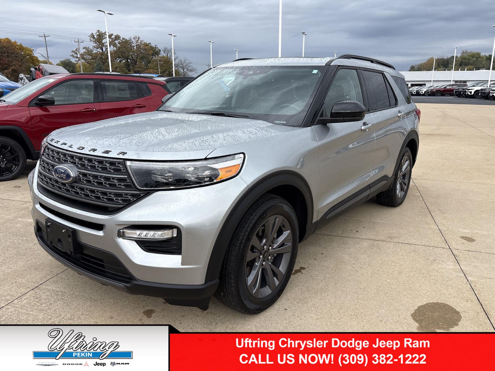 Iconic Silver Metallic 2023 Ford Explorer SUV / Crossover All-Wheel Drive Automatic