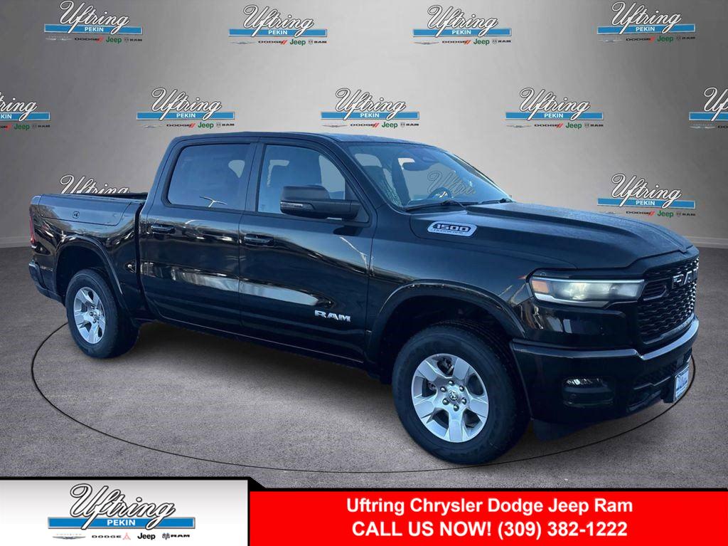 Diamond Black Crystal Pearlcoat 2026 RAM 1500 Lone Star Crew Cab 4WD Pickup Truck Four-Wheel Drive 8-Speed Automatic