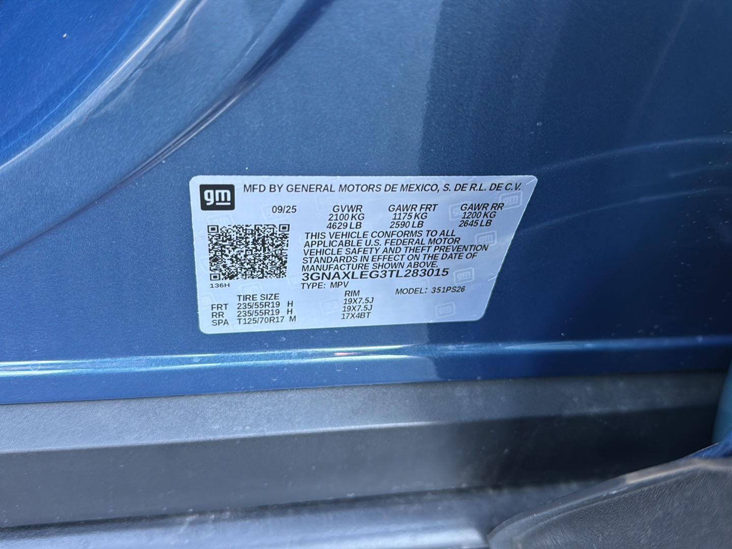 New 2026 Lakeshore Blue Metallic Chevrolet FWD RS image 31