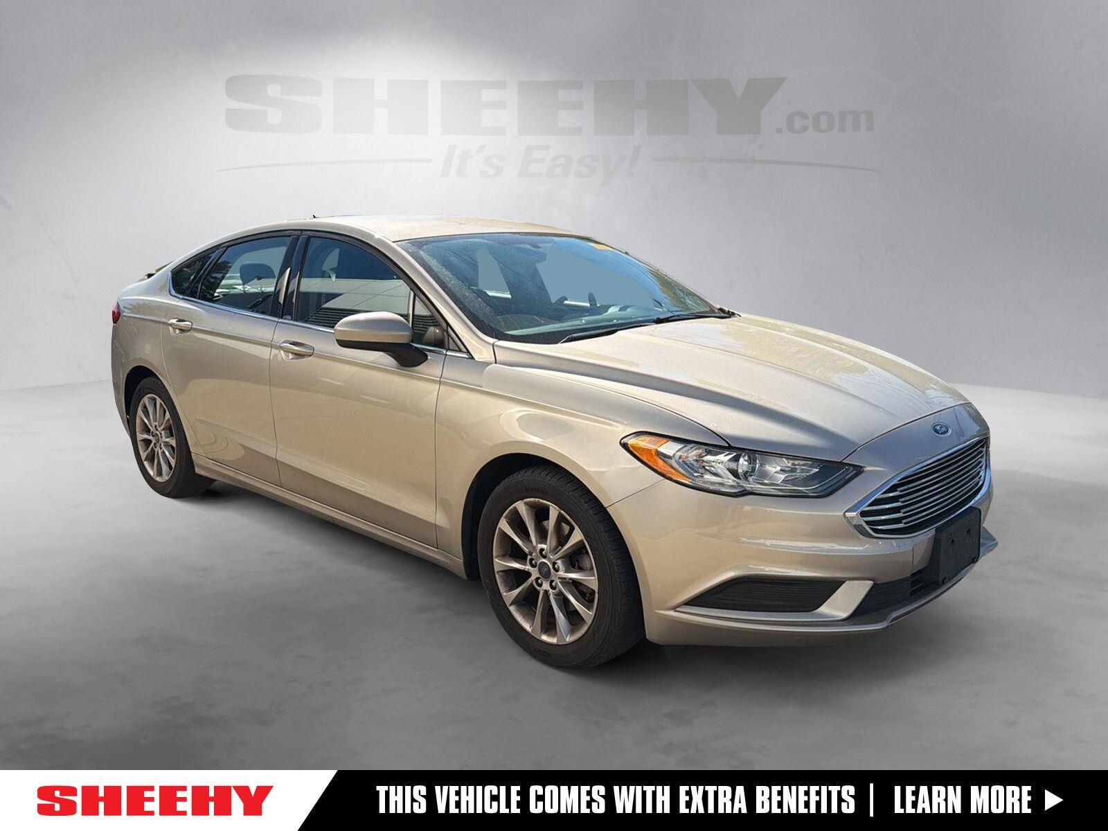 White Gold 2017 Ford Fusion Sedan Front-Wheel Drive 6-Speed Automatic
