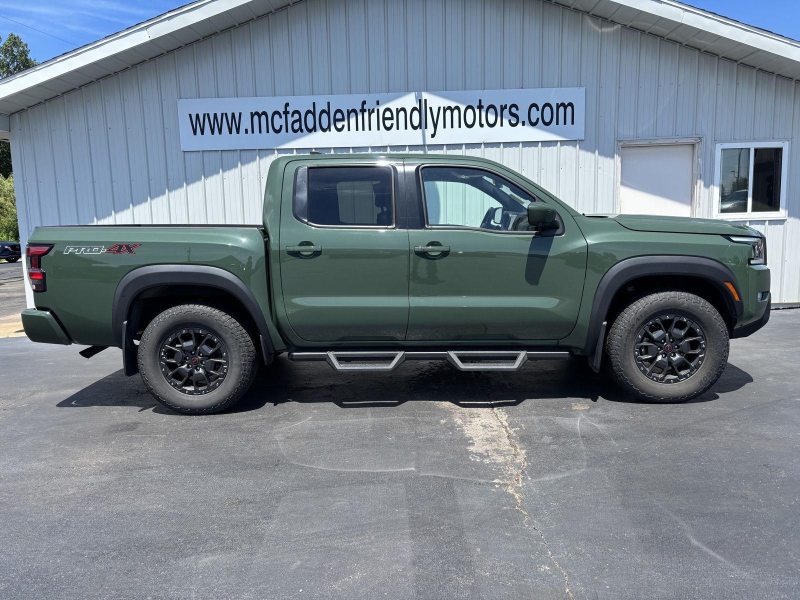 Tactical Green Metallic 2023 Nissan Frontier Pickup Truck Four-Wheel Drive Automatic