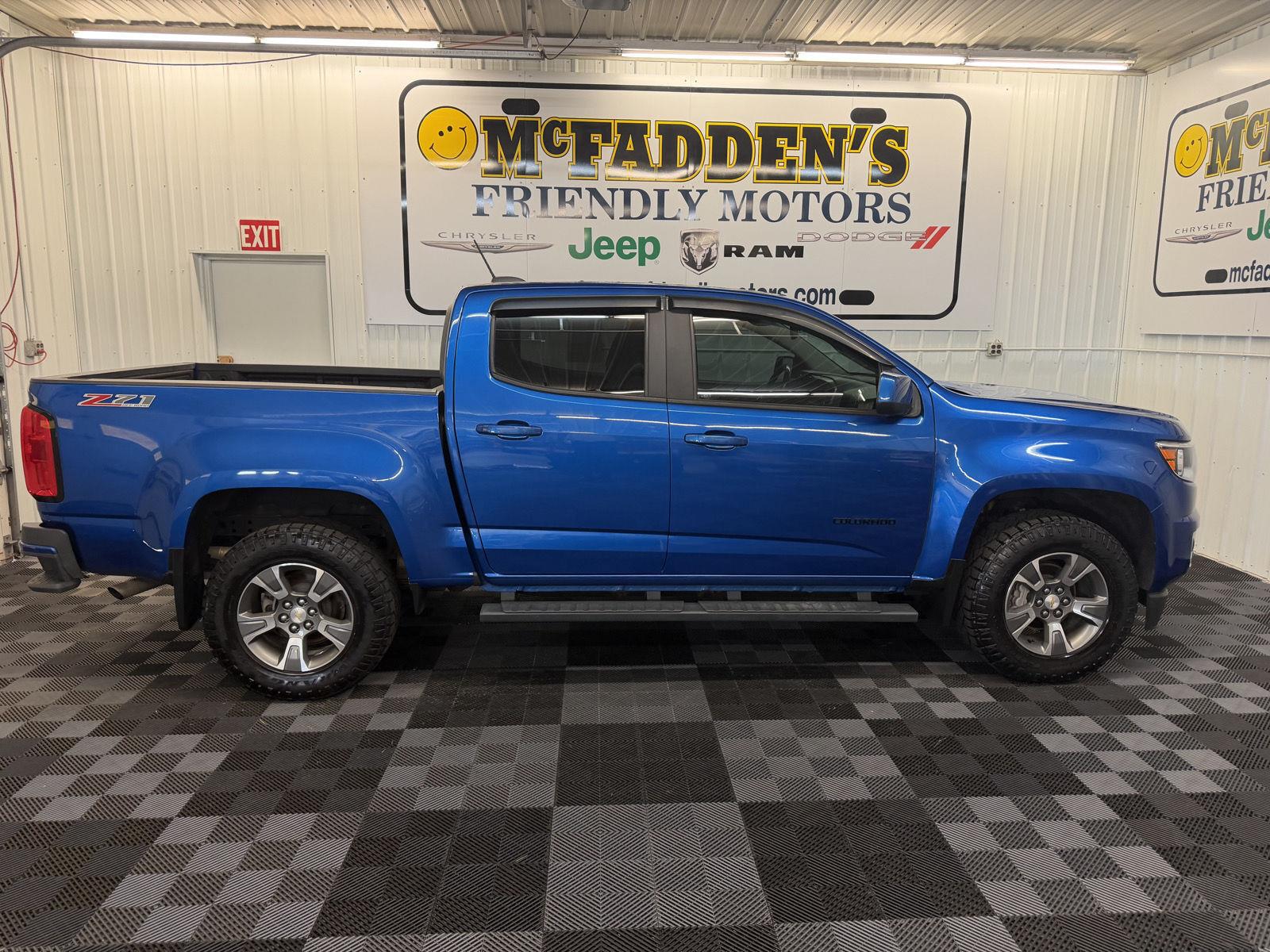 Kinetic Blue Metallic 2020 Chevrolet Colorado Pickup Truck Four-Wheel Drive 8-Speed Automatic