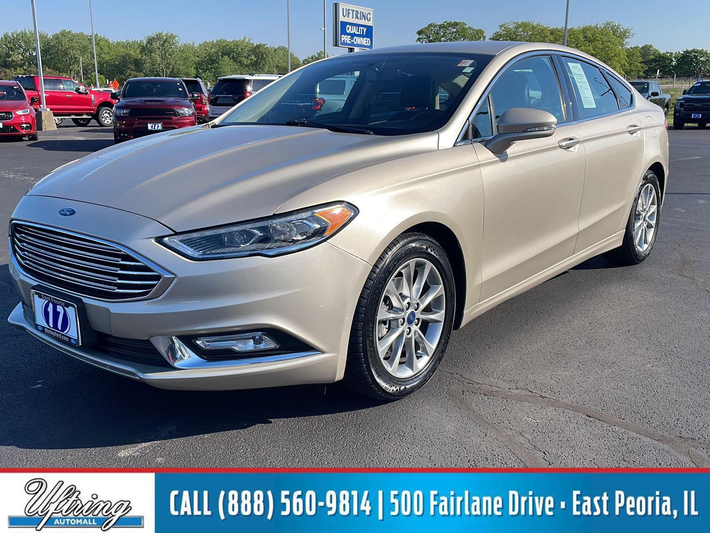 White Gold 2017 Ford Fusion SE Sedan Front-Wheel Drive 6-Speed Automatic