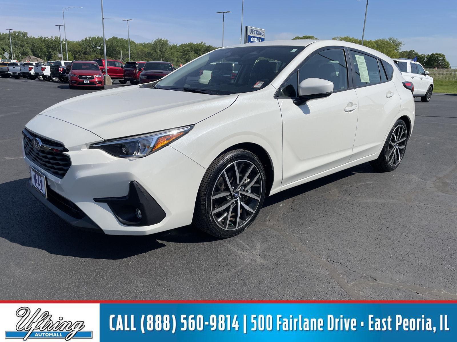 Crystal White Pearl 2025 Subaru Impreza Sport AWD Wagon All-Wheel Drive Continuously Variable Transmission