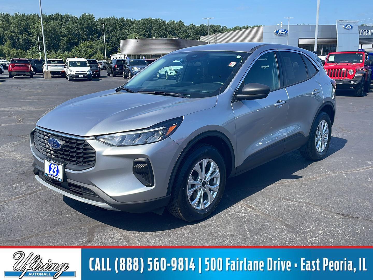 Iconic Silver Metallic 2023 Ford Escape SUV / Crossover All-Wheel Drive 8-Speed Automatic