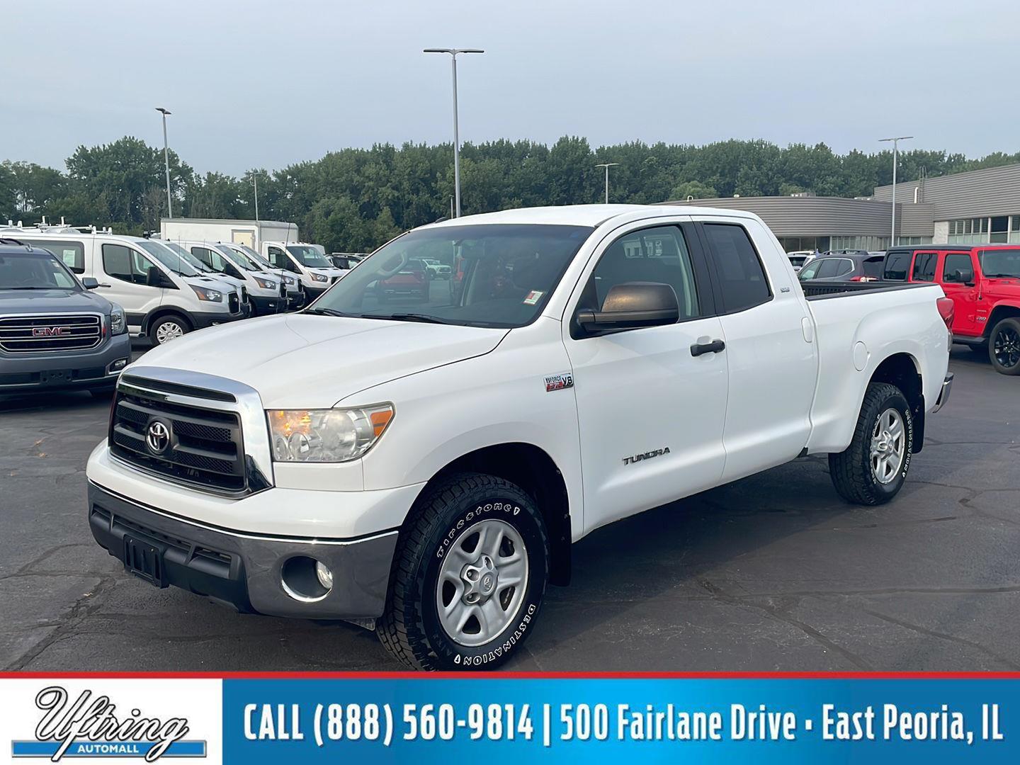 Super White 2011 Toyota Tundra Pickup Truck Four-Wheel Drive Automatic