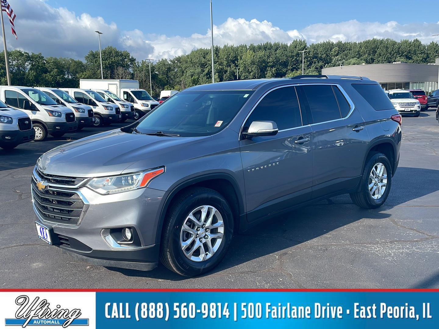 Gray (Satin Steel Metallic) 2018 Chevrolet Traverse SUV / Crossover Four-Wheel Drive 9-Speed Automatic