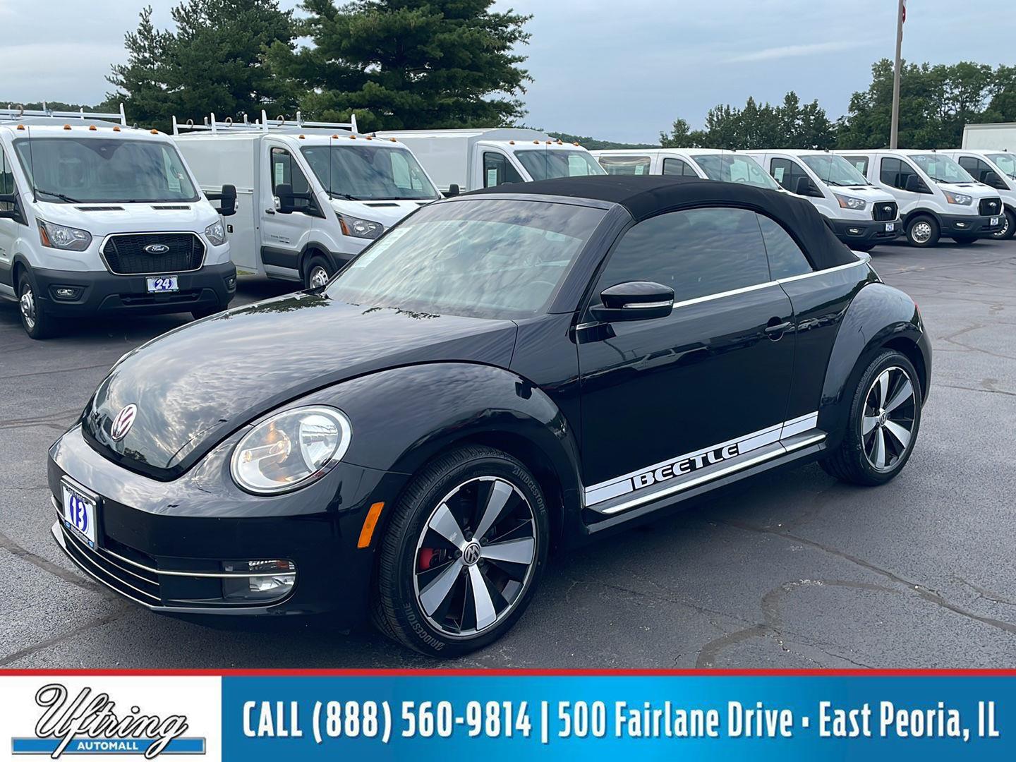 Deep Black Pearl Metallic/Beige Roof 2013 Volkswagen Beetle Convertible Front-Wheel Drive Manual