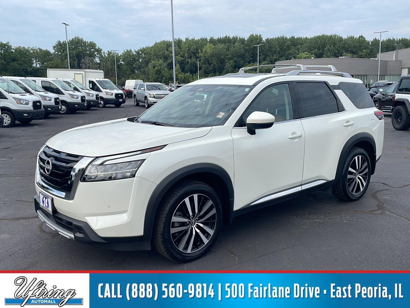 Pearl White Tricoat 2024 Nissan Pathfinder SUV / Crossover All-Wheel Drive Automatic