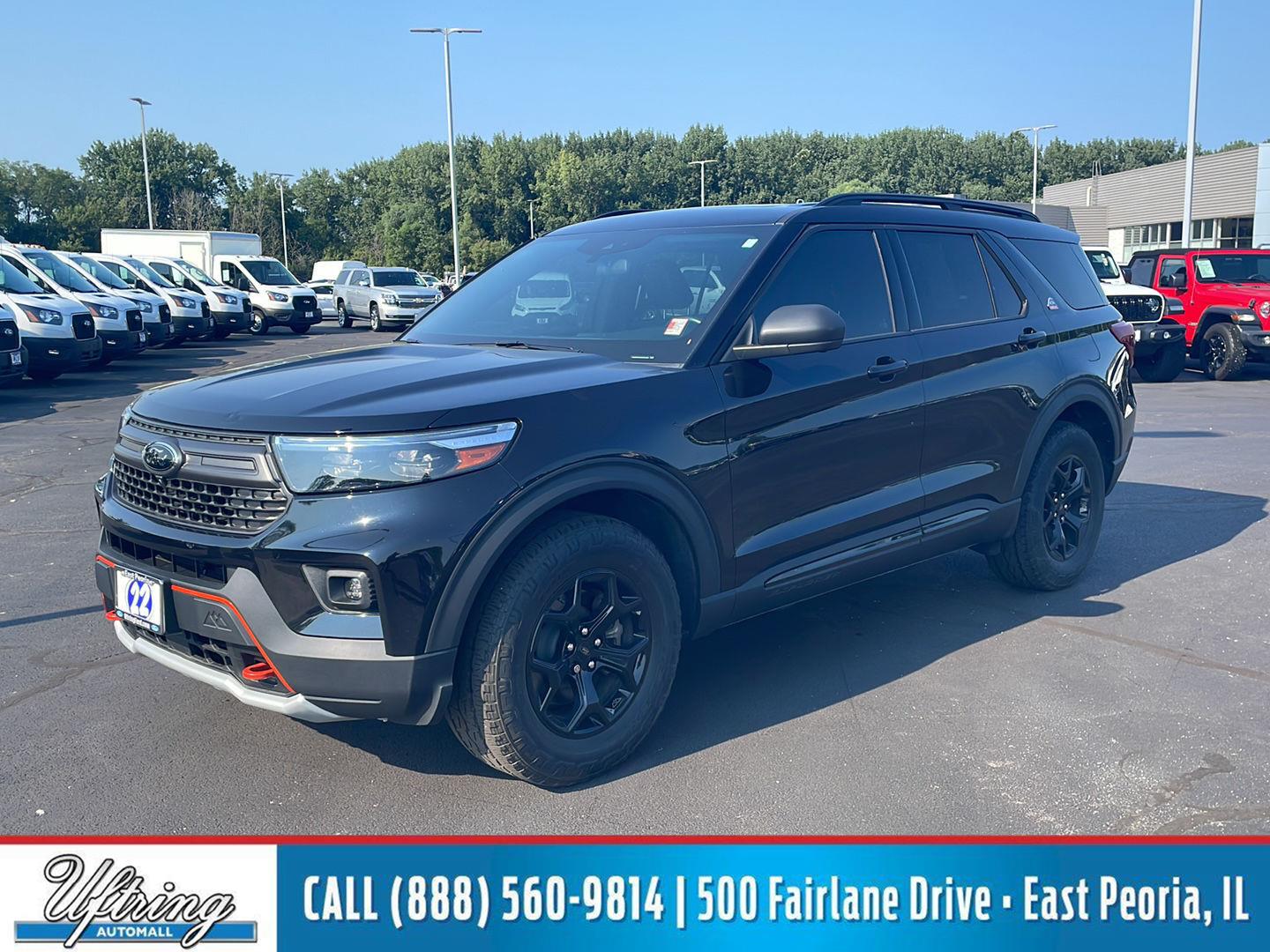 Agate Black 2022 Ford Explorer SUV / Crossover All-Wheel Drive Automatic