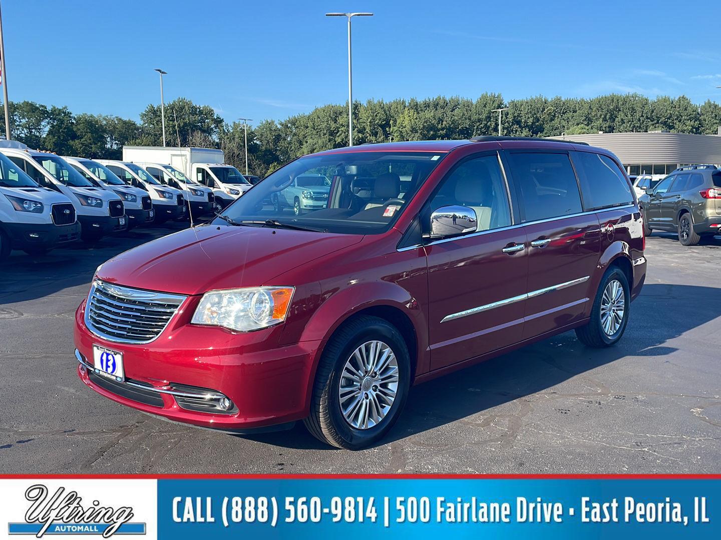Deep Cherry Red Crystal Pearl 2013 Chrysler Town & Country Minivan Front-Wheel Drive 6-Speed Automatic