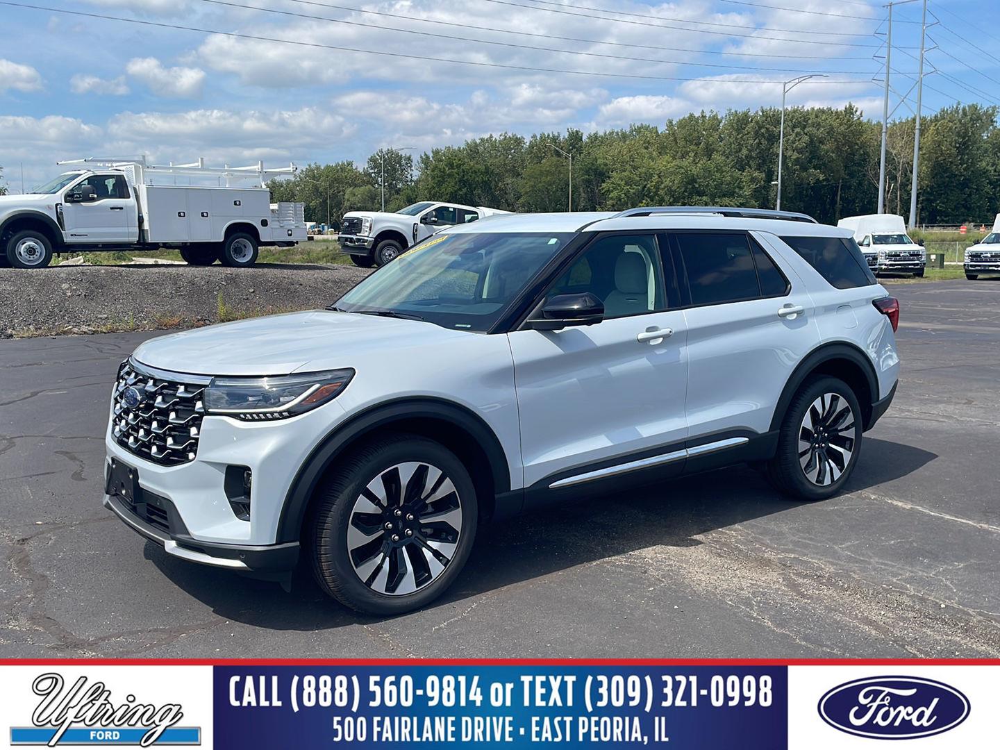 Space White Metallic 2026 Ford Explorer SUV / Crossover All-Wheel Drive Automatic