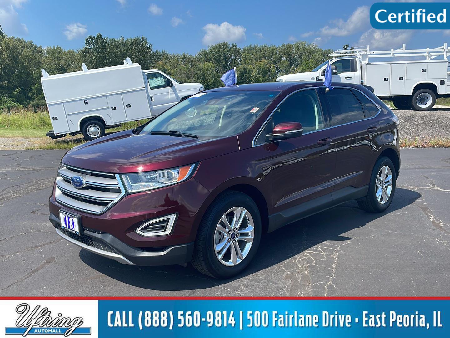 Red (Burgundy Velvet Metallic Tinted Clearcoat) 2018 Ford Edge SUV / Crossover Front-Wheel Drive 6-Speed Automatic