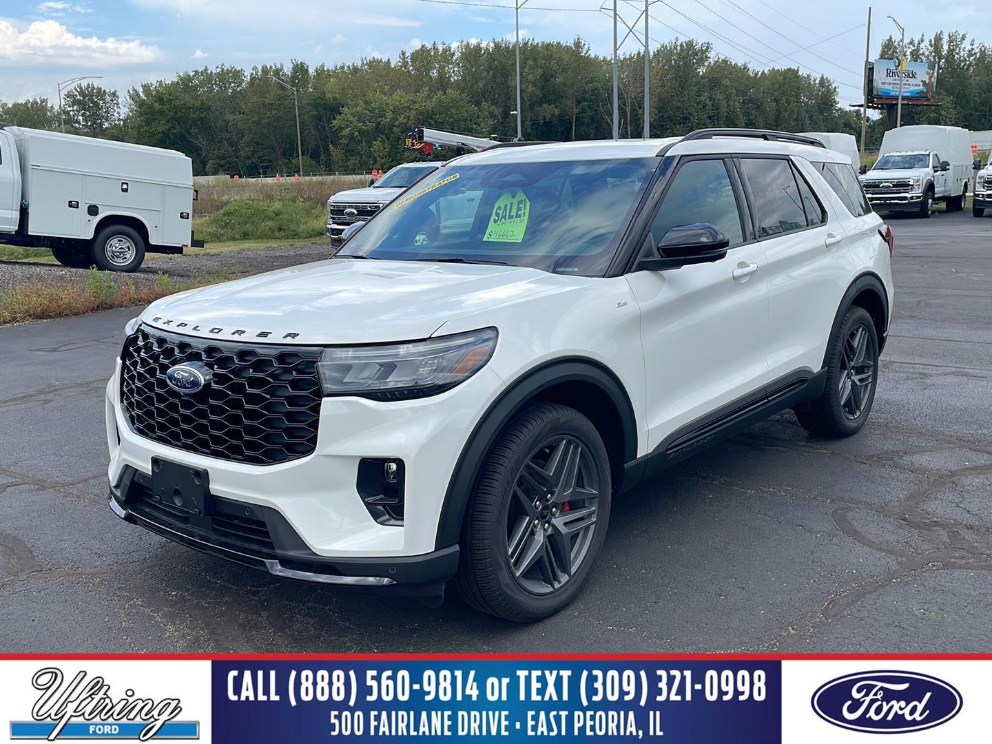 Star White Metallic Tri-Coat 2026 Ford Explorer SUV / Crossover All-Wheel Drive Automatic