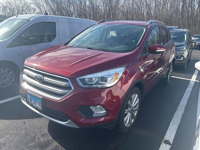 Ruby Red Metallic Tinted Clearcoat 2017 Ford Escape Titanium AWD SUV / Crossover All-Wheel Drive 6-Speed Automatic