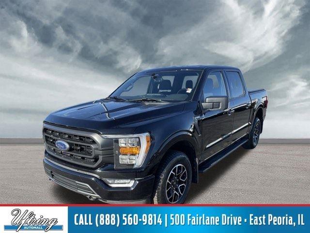 Agate Black 2022 Ford F-150 XLT SuperCrew 4WD Pickup Truck Four-Wheel Drive Automatic