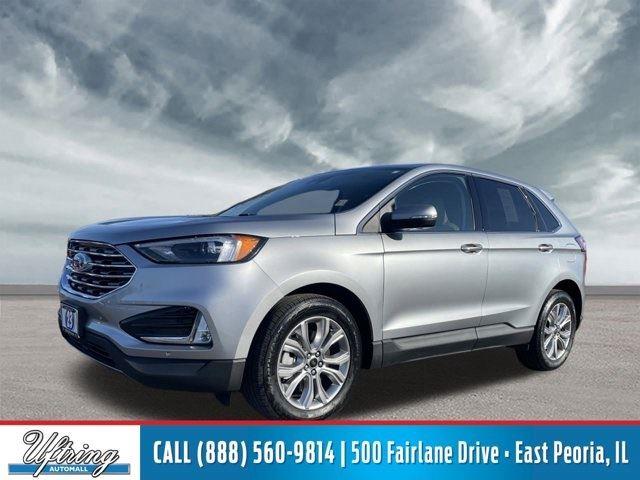 Iconic Silver 2023 Ford Edge Titanium AWD SUV / Crossover All-Wheel Drive 8-Speed Automatic