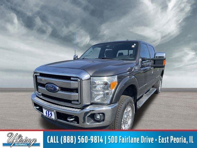 Gray (Magnetic Metallic) 2015 Ford F-250 Super Duty XLT Crew Cab 4WD Pickup Truck Four-Wheel Drive 6-Speed Automatic