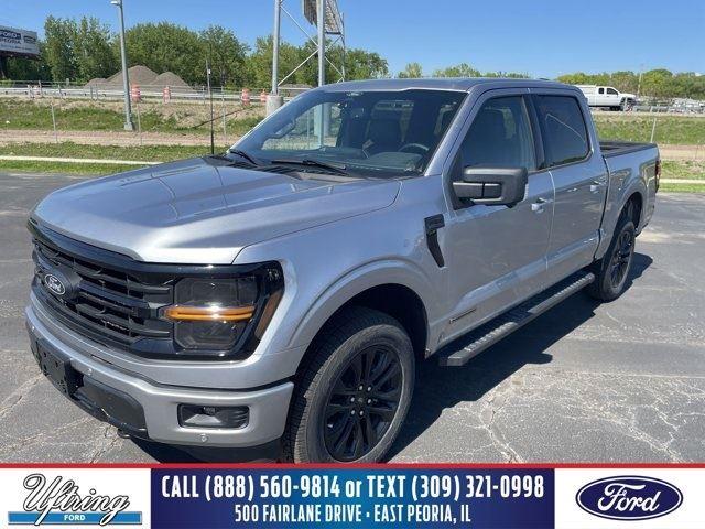 Iconic Silver Metallic 2025 Ford F-150 XLT SuperCrew 4WD Pickup Truck Four-Wheel Drive Automatic